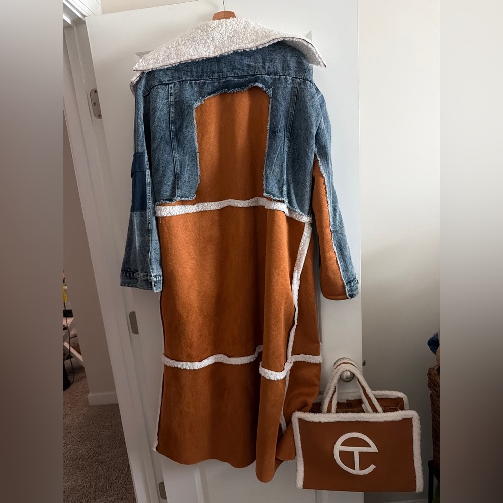 Telfar bag and Tan Teddy Jacket - Picture 2 of 3